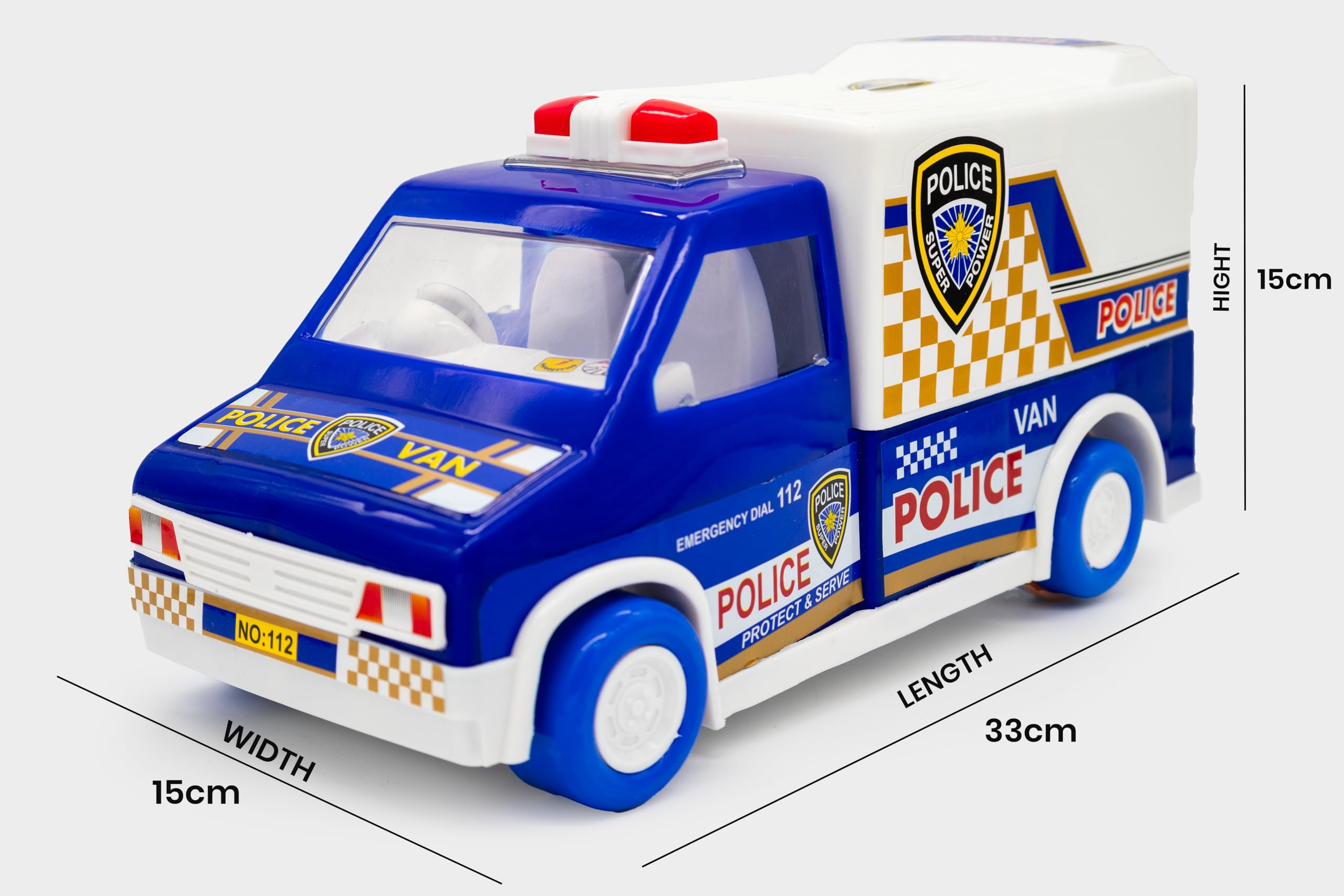 Kiddie Car 1949y GILLHAM POLICE Car #48 Plastic Multicolor Toy