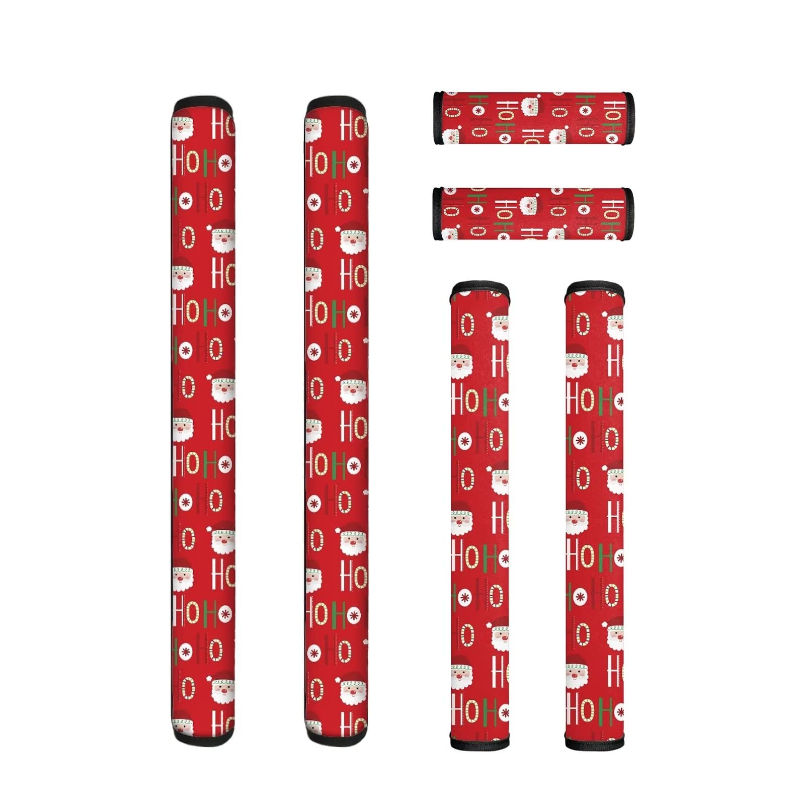 6 PCS Refrigerator Door Handle Covers Washable Anti-Skid Protector for Fridge Dishwasher Oven Keep Off Fingerprints Liquid Oil Stain Food Spot, Christmas Ho Ho Santa Claus