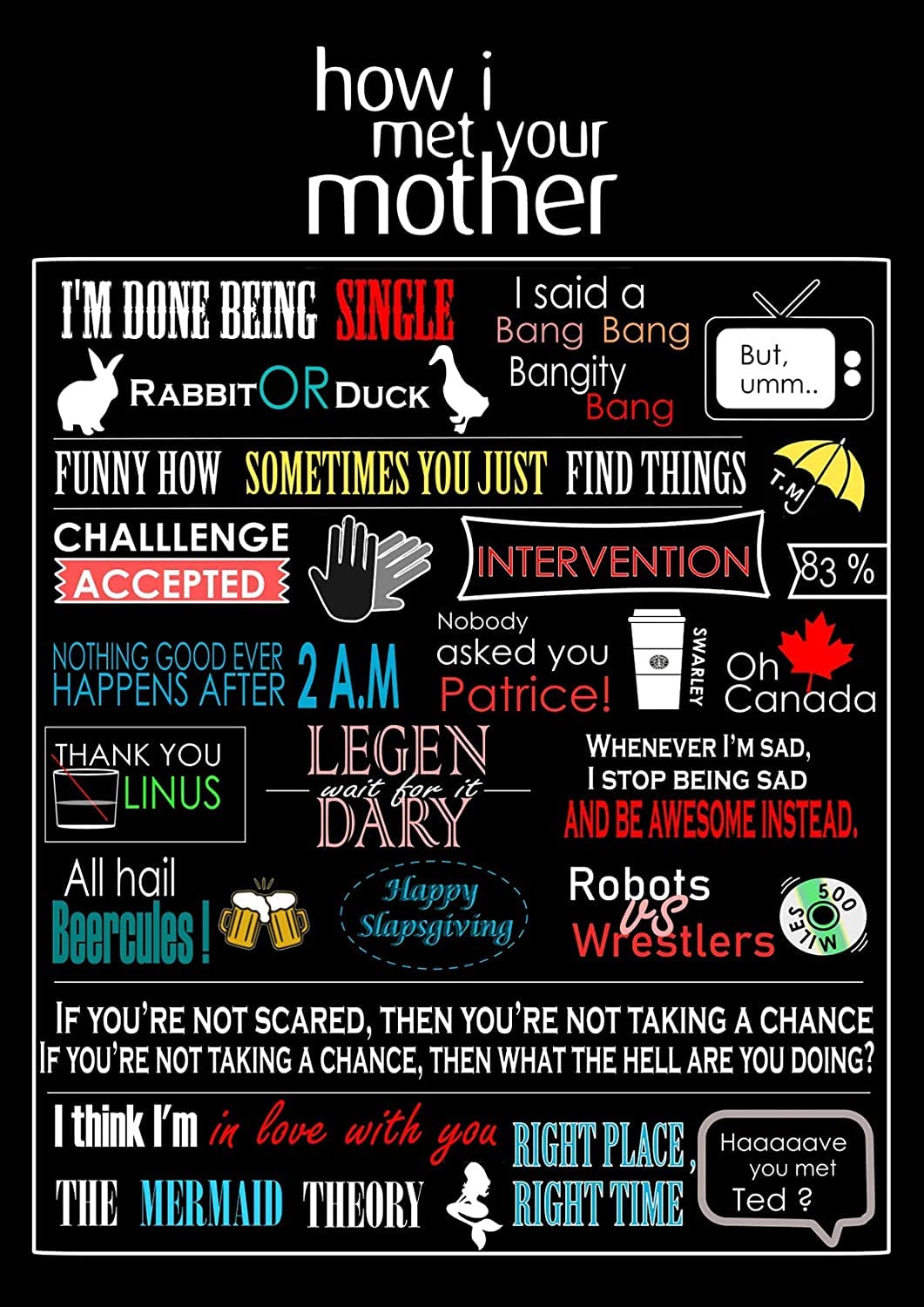 How Can I Met Your Mother Poster - 170GSM 12x18 Unframed Multicolor Perfect for Your Wall RCA 1084