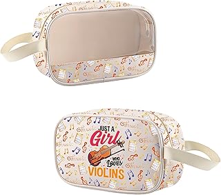 MEIKIUP Bolsa de maquillaje para violín, rega...