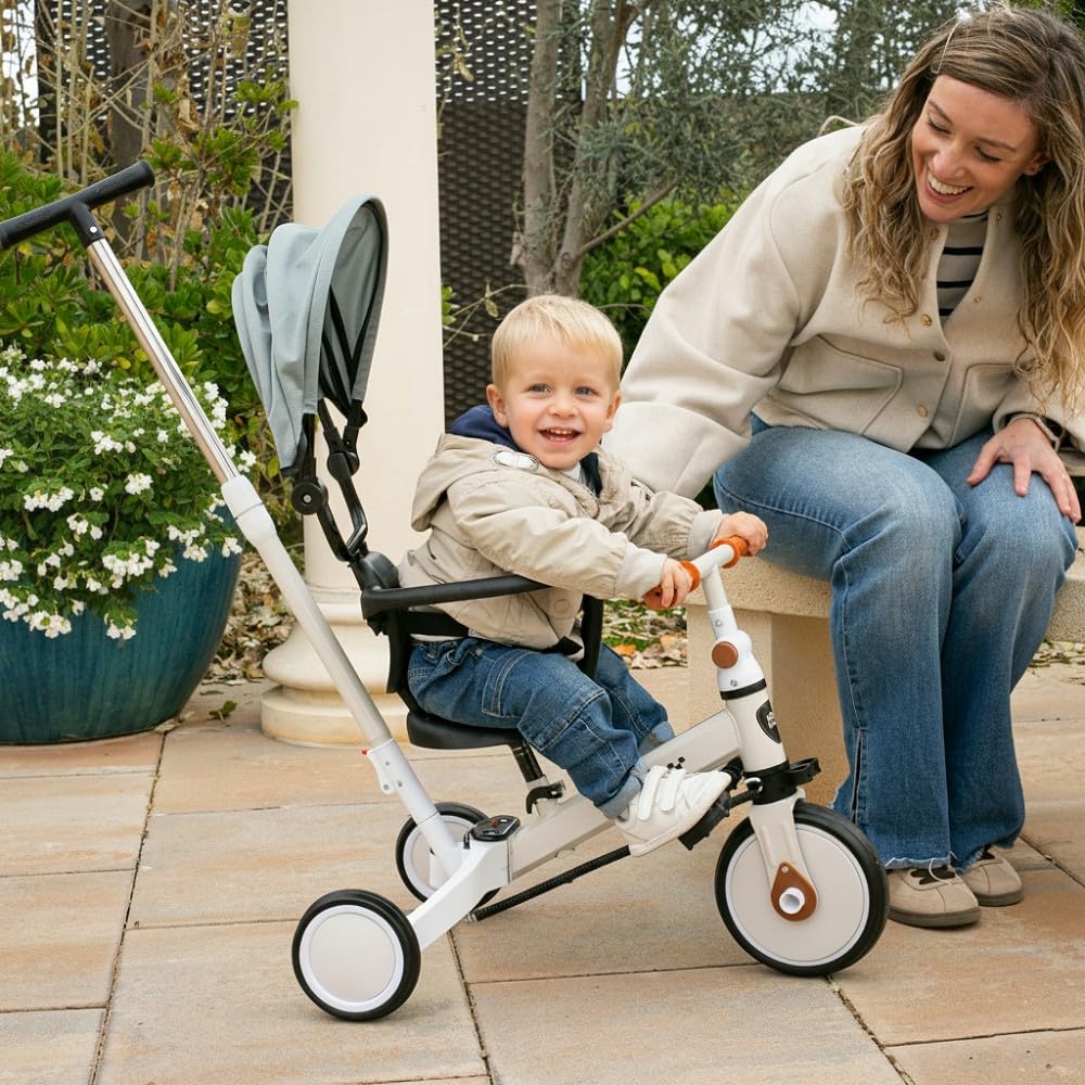 Interbaby Norby: 5 in 1 Dreirad und Laufrad mit Verdeck, 1 bis 5 Jahre