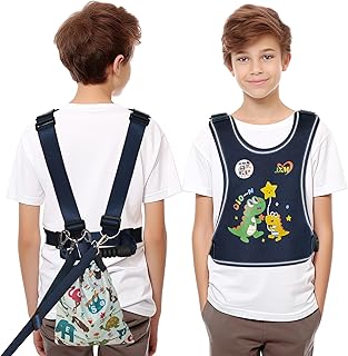 Safety Walking Harness for Big Kids 6-12, Anti-Elopement Vest Harness for Autism Special Needs ADHD, Reflective Leash with Handle for Autistic, Active Children, Adjustable Tether for Travel and Crowds