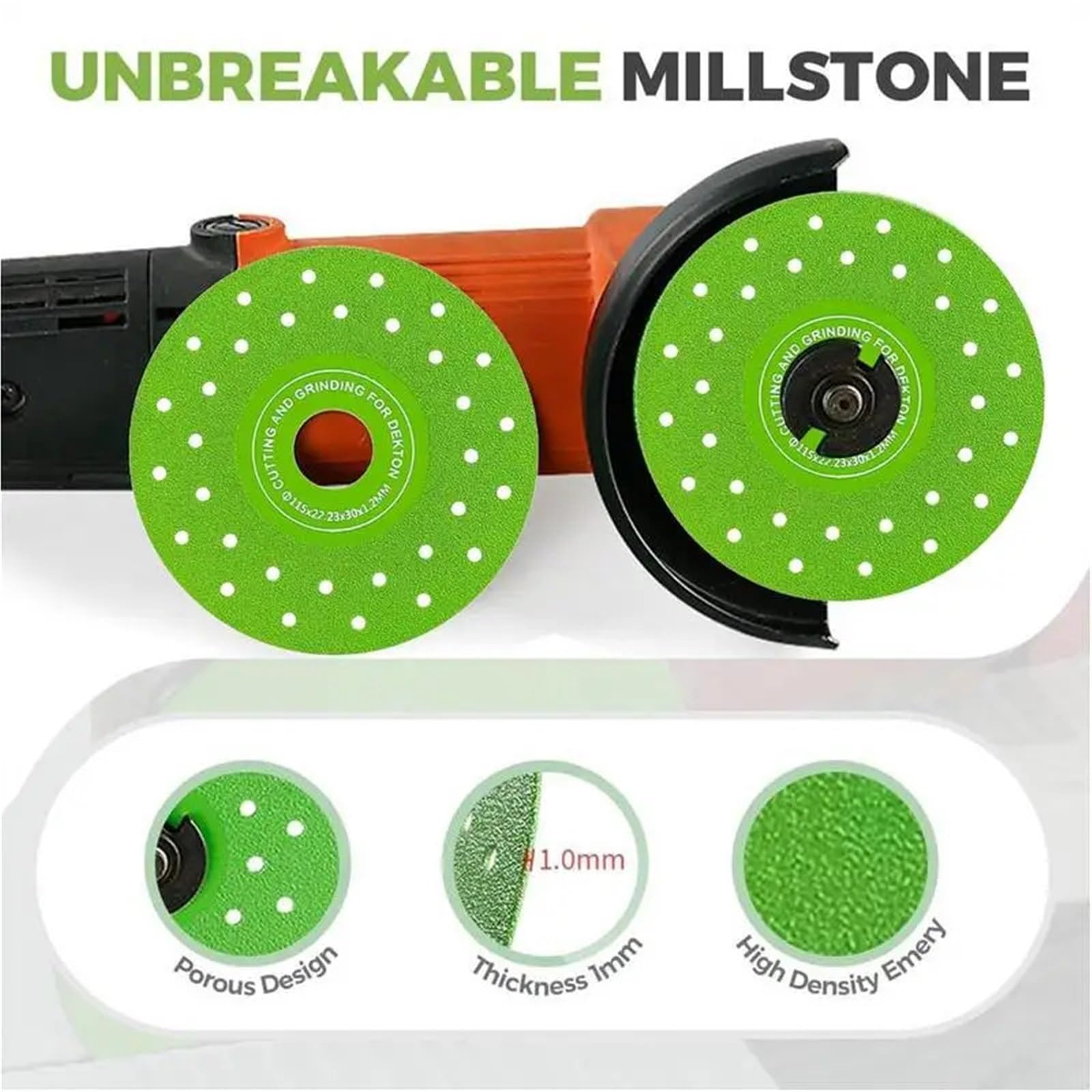 Tarcza do szlifowania płyt skalnych, Płyta szlifierska Rock Slab Green 4,5 cala 8 lub 20 sztuk(20pcs)