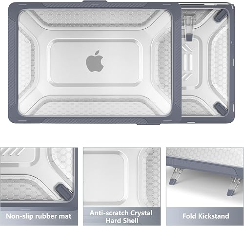 Miniatura 39 de Batianda Funda para MacBook Air de 13 pulgadas 2020 2019 2021 modelo A2337 M1 A2179 A1932 con Touch ID, carcasa rígida resistente a prueba de golpes