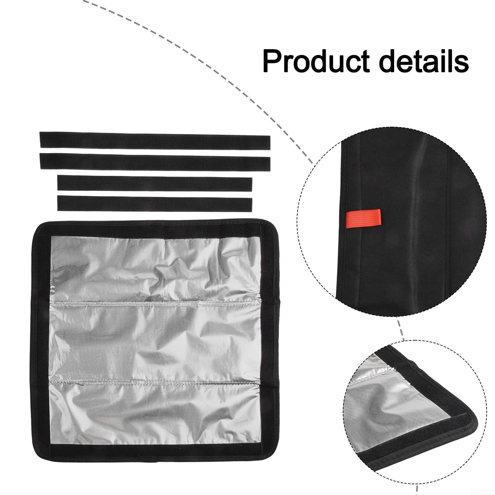 Parasol para SKYLIGHT para autocaravana, almohadilla de sombreado plegable de película de aluminio reflectante para campistas, remolques, autocaravanas, 41 x 41 cm