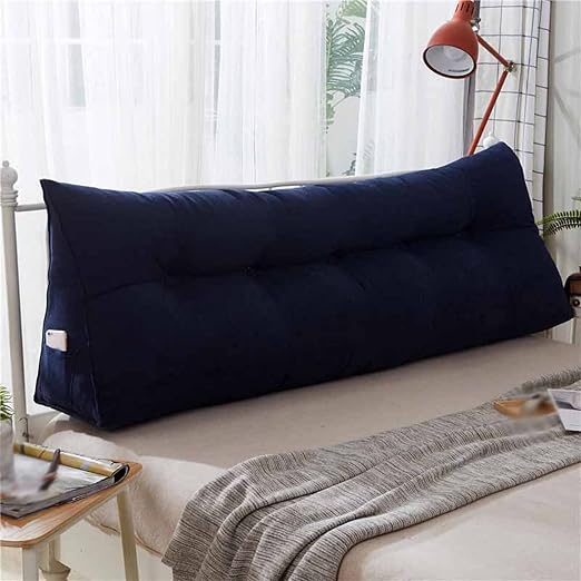 Amazon 背もたれ 読書用 ベッド用 ロングクッション 腰部クッション 姿勢改善 静電気防止 ゲームクッション 腰枕 Ppコットン モダン 健康 クッション バックレスト 背もたれ枕 150 25 50cm ブルーb 立体構造 ふわふわ 三角形 カラー 自宅用 男女兼用 腰枕 オンライン通販