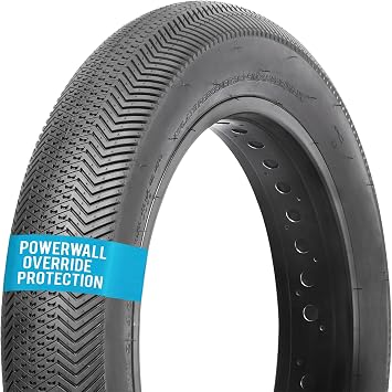 Vee Tires Trooper E-Bike Tire, 20" x 4" Bike Tire, Black | Wire Bead, Low Rolling-Resistance Center Tread, Engineered Flat-Prevention, Ideal for On-Road and Off-Road