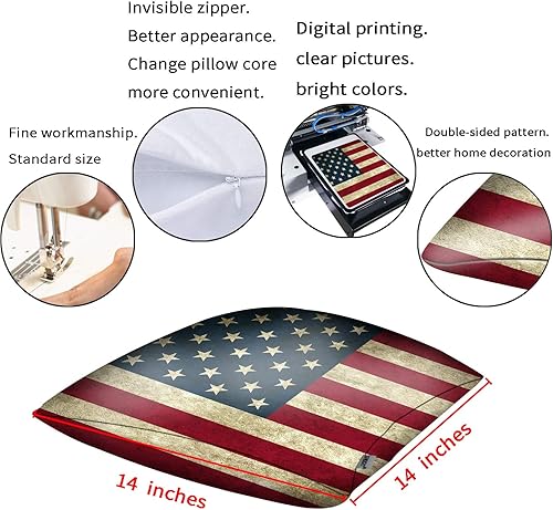 Miniatura 7 de BEROSET - Juego de 2 fundas de almohada decorativas, cuadradas, diseño de decoración del hogar, fundas de almohada de 16 x 16 pulgadas para sofá,