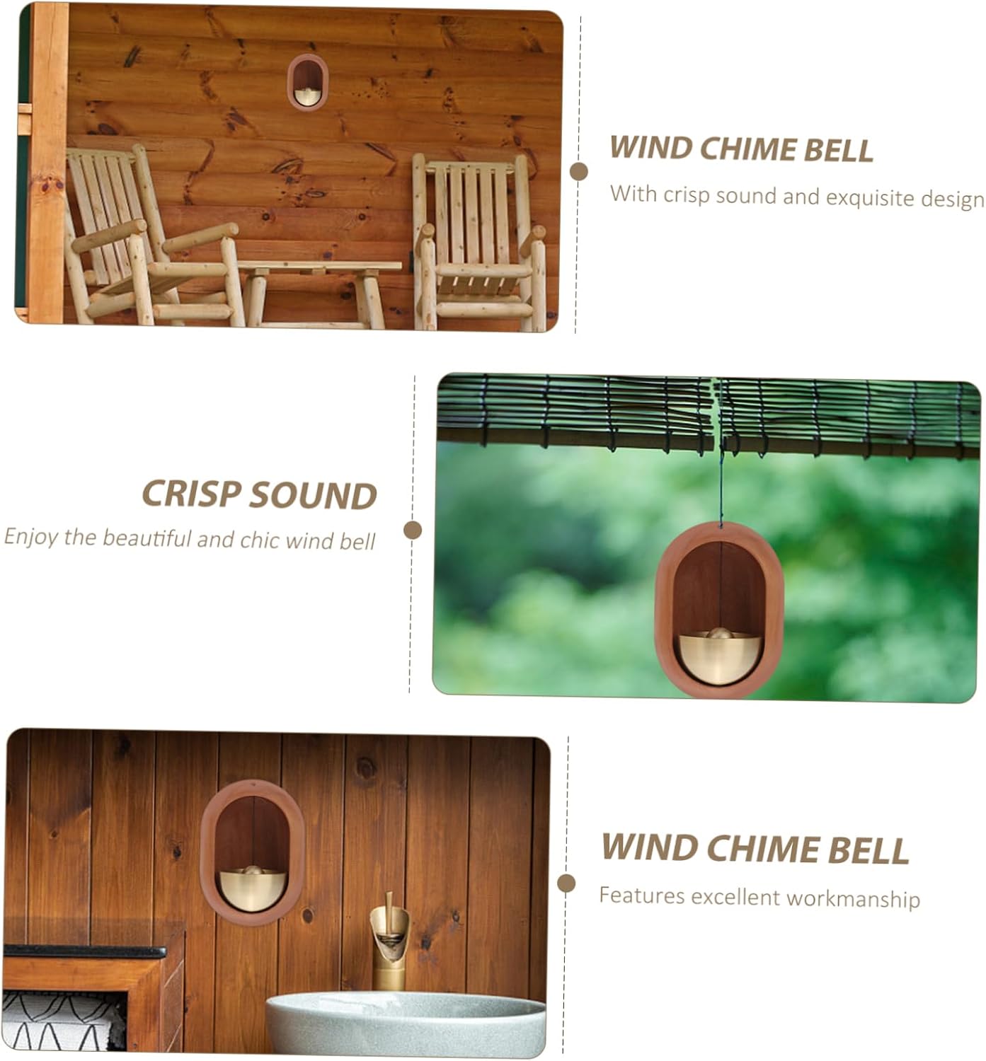 1 PC Magnetic Bell Wind Chime Magnetic Doorbell Wireless Door Bell Wall Hanging Decor Rustic Hanging Bell Metal Decor Magnetic Windchime Door Chime Ornament Fashion Decorate Gift