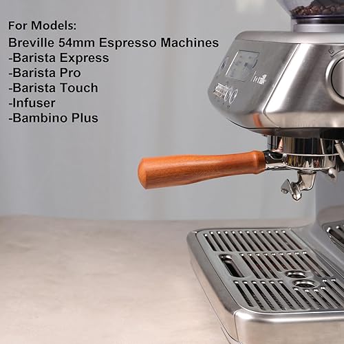 Miniatura 2 de Portafilter - Boquilla doble de 2.126 in compatible con Breville Bambino Plus (BES500)Infusor (BES840XL) con mango de madera