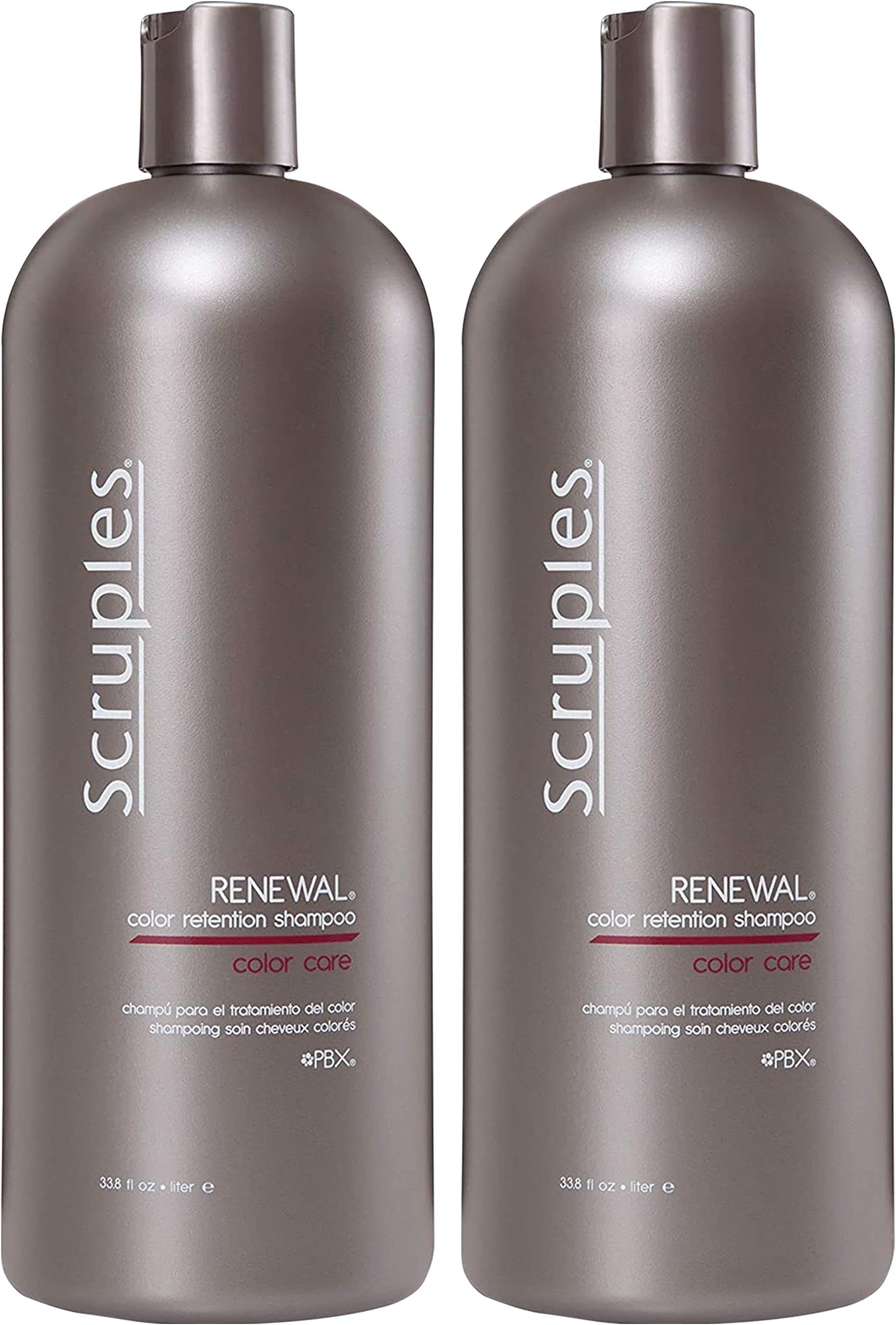 Scruples Renewal Color Retention Shampoo for Color Treated Hair (33.8 Ounce) Safe for All Hair Colors - Prevents Color Fade - For Daily Use by Men & Women (Pack of 2)