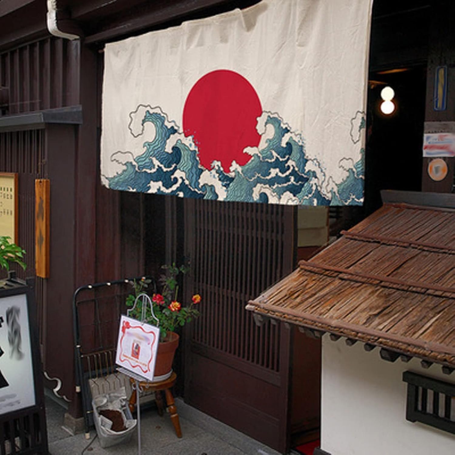 Konsilsa Japanese Noren Curtain,Sushi Japanese Restaurant Sign Door Decor Doorway Curtain Tapestry for Restaurant Sushi Home Decor (Color : C, Size : 120x50cm(47x20inch))