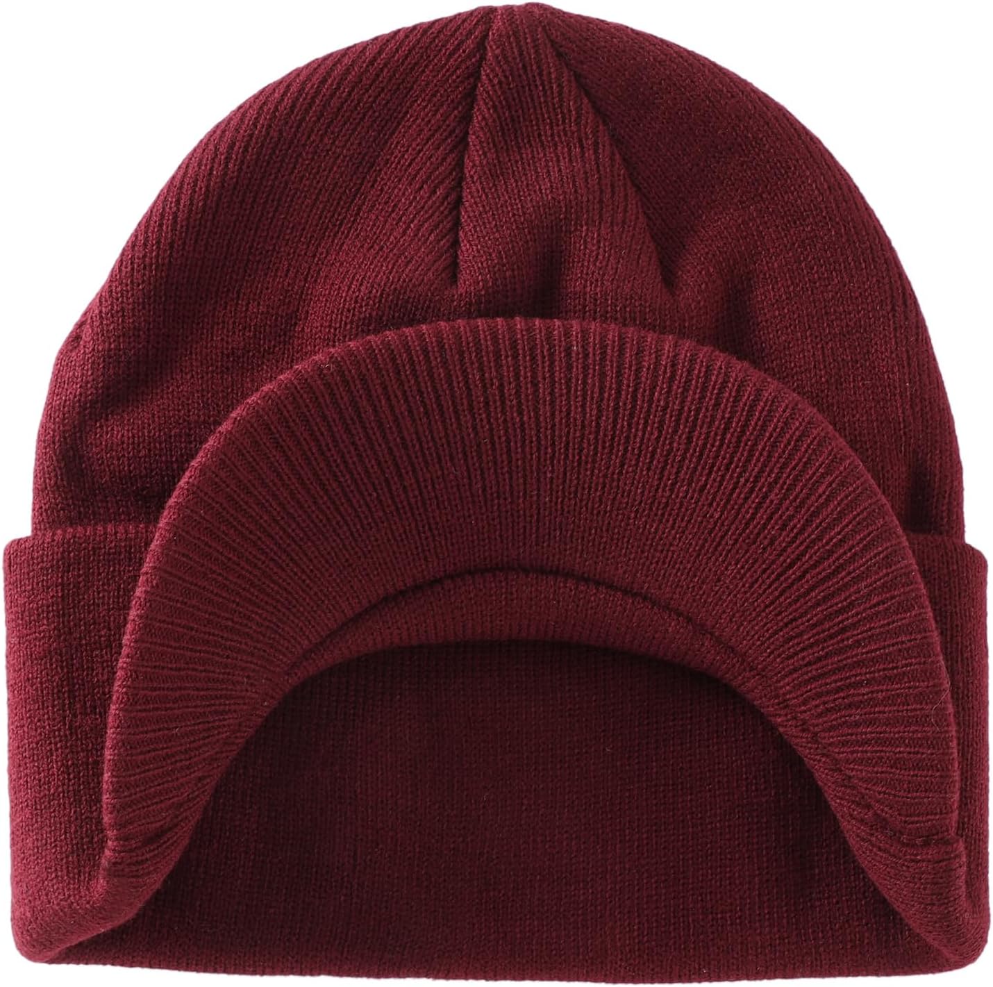 Home Prefer Men's Winter Beanie Hat with Brim Warm Double Knit Cuff Beanie Cap Watch Radar Hat - Image 2