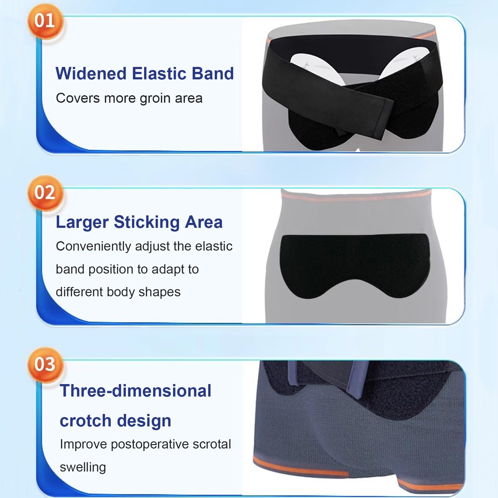 Mutanda Ernia Inguinale Uomo Cintura Ernia Inguinale Uomo e Donna, Cinto per Ernia Inguinale con 2 Cuscinetti di Compressione Rimovibili, per Ernia Inguinale Singola/Doppia(XL)