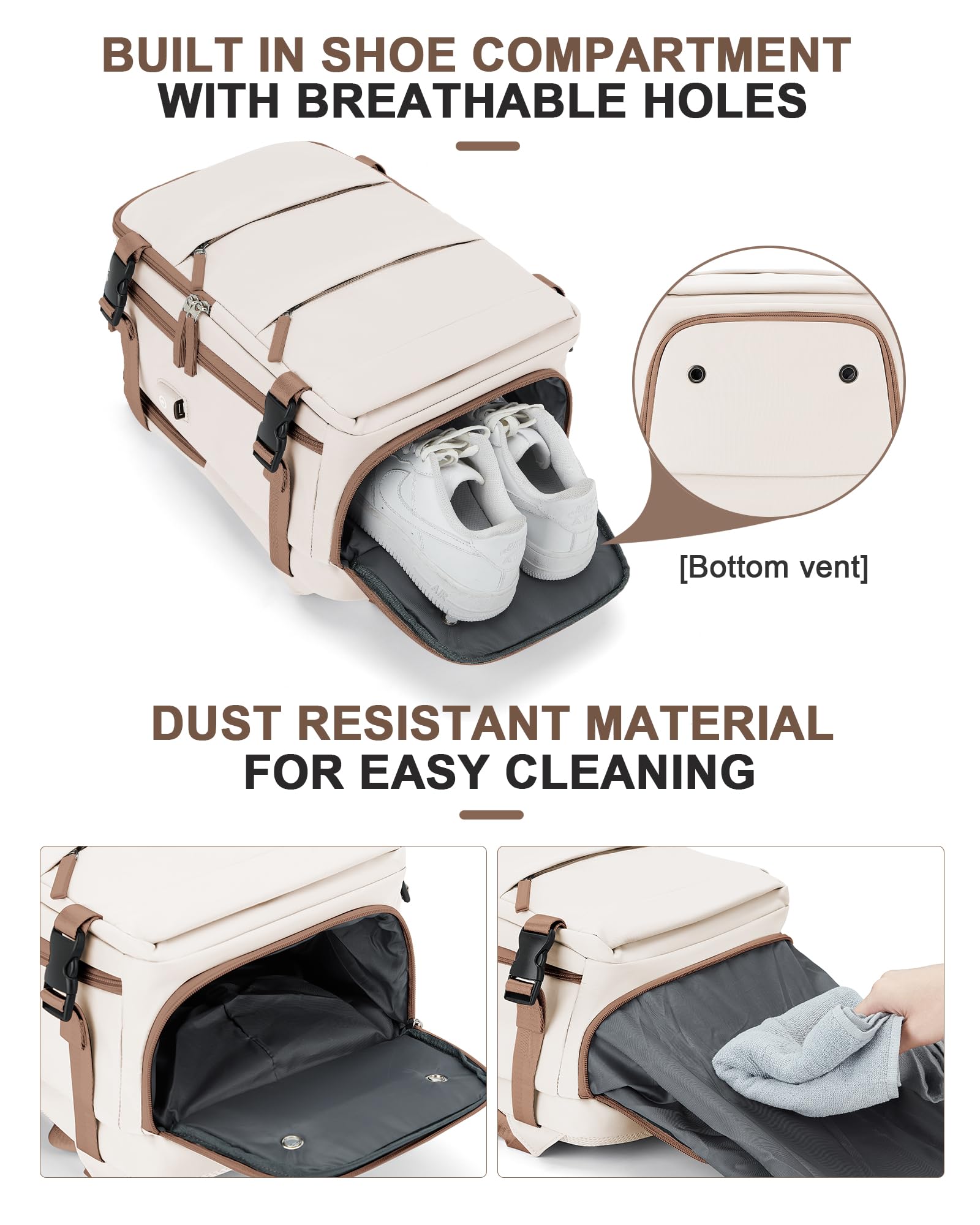 BJLFS Borse da Cabina per Ryanair 40x20x25 Bagaglio a Mano Zaino Borsa Zaino da Viaggio, Zaino da trekking,Zaino Easyjet 45x36x20,Zaino Casual per laptop da 14 pollici per scuola