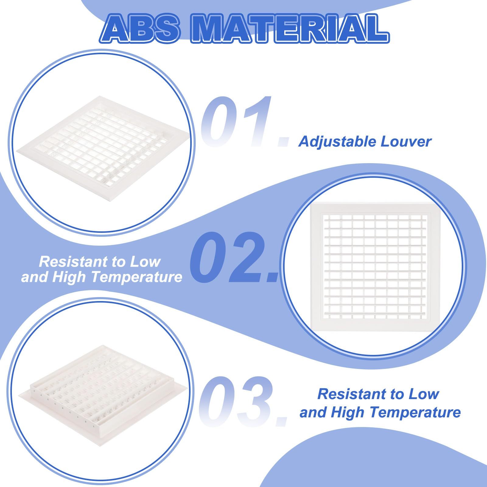PATIKIL 12x12 Inch Plastic Ventilation Grille - Image 3