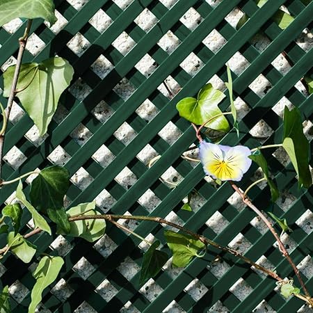 Celosía Fija de PVC 18 mm Verde Nortene 0.80x1.15 m