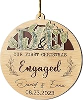 Vista 41 de V VIBEPY All Over Printed, Personalized Couple Ornaments, Christmas Ornaments, Wedding Ornaments, 3.5 Inches 3 Layer Ornaments, Gift for Your