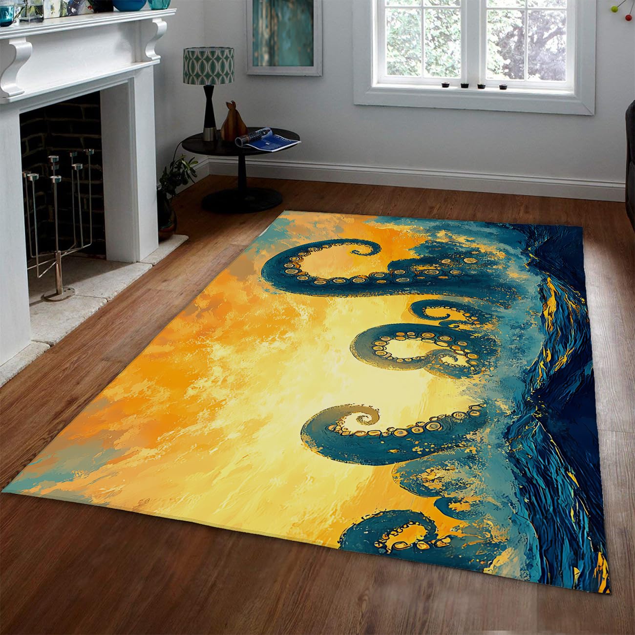 Fantastyczna sztuka dywaniki gigantyczne głębokowodne macki ośmiornica wzór antypoślizgowa niski włos dywan do salonu sypialni pokój zabaw 150x240cm