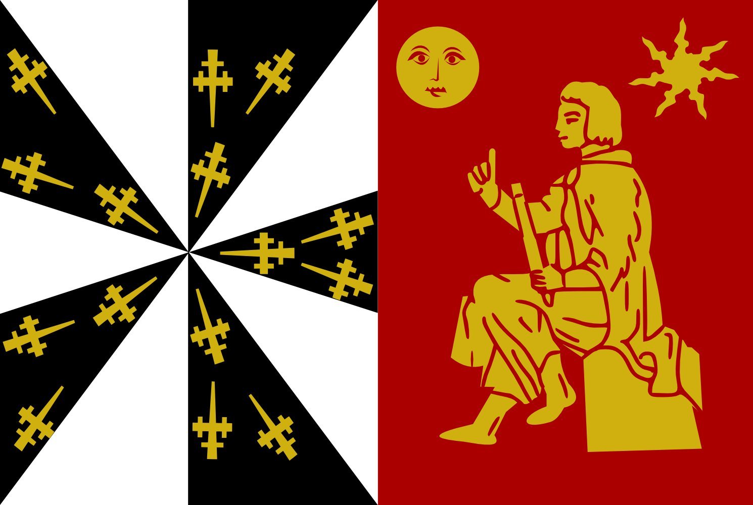 Drapeau Herne de haute qualité avec finitions renforcées pour mât