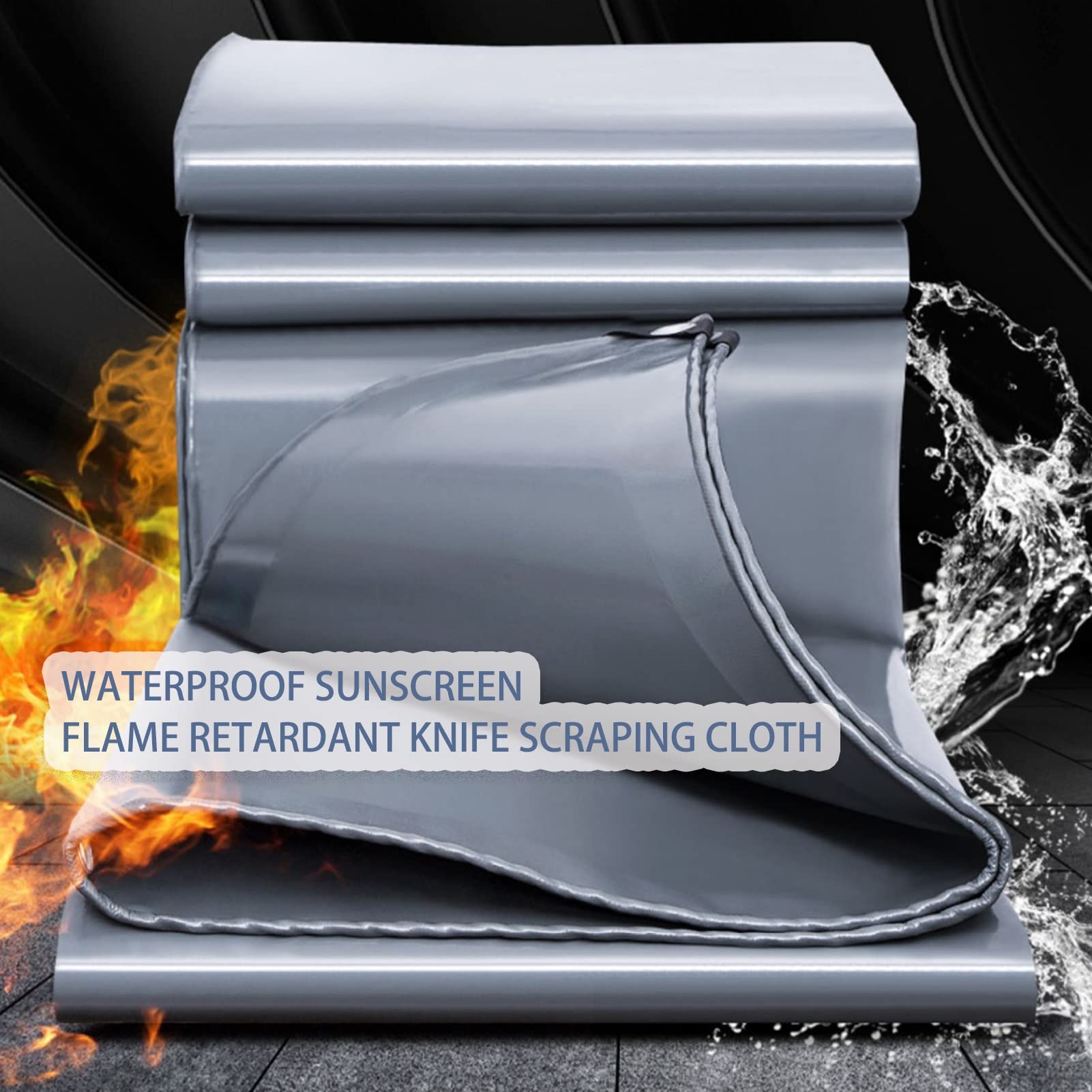 Bâche imperméable robuste pour camping, auvent, tente, tapis de sol avec œillets, pliable et personnalisable, 420 g/m², 0,40 mm d'épaisseur.