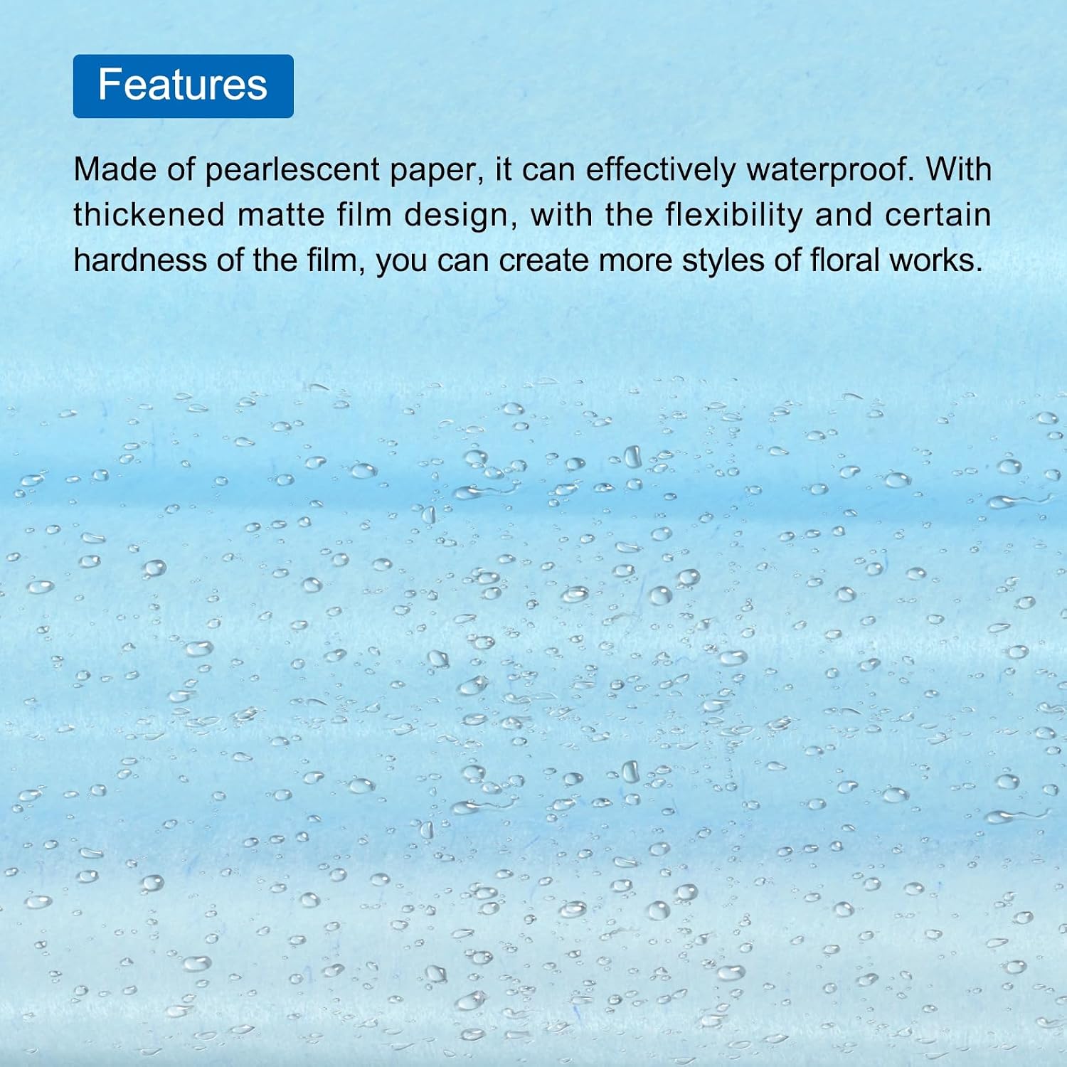 MECCANIXITY Tissue Gift Wrapping Paper Tissue Paper Sky Blue 19.69x27.56 Inch for Florist Bouquet Supplies, DIY Crafts Decoration, Gift/Gift Box Packaging Pack of 40
