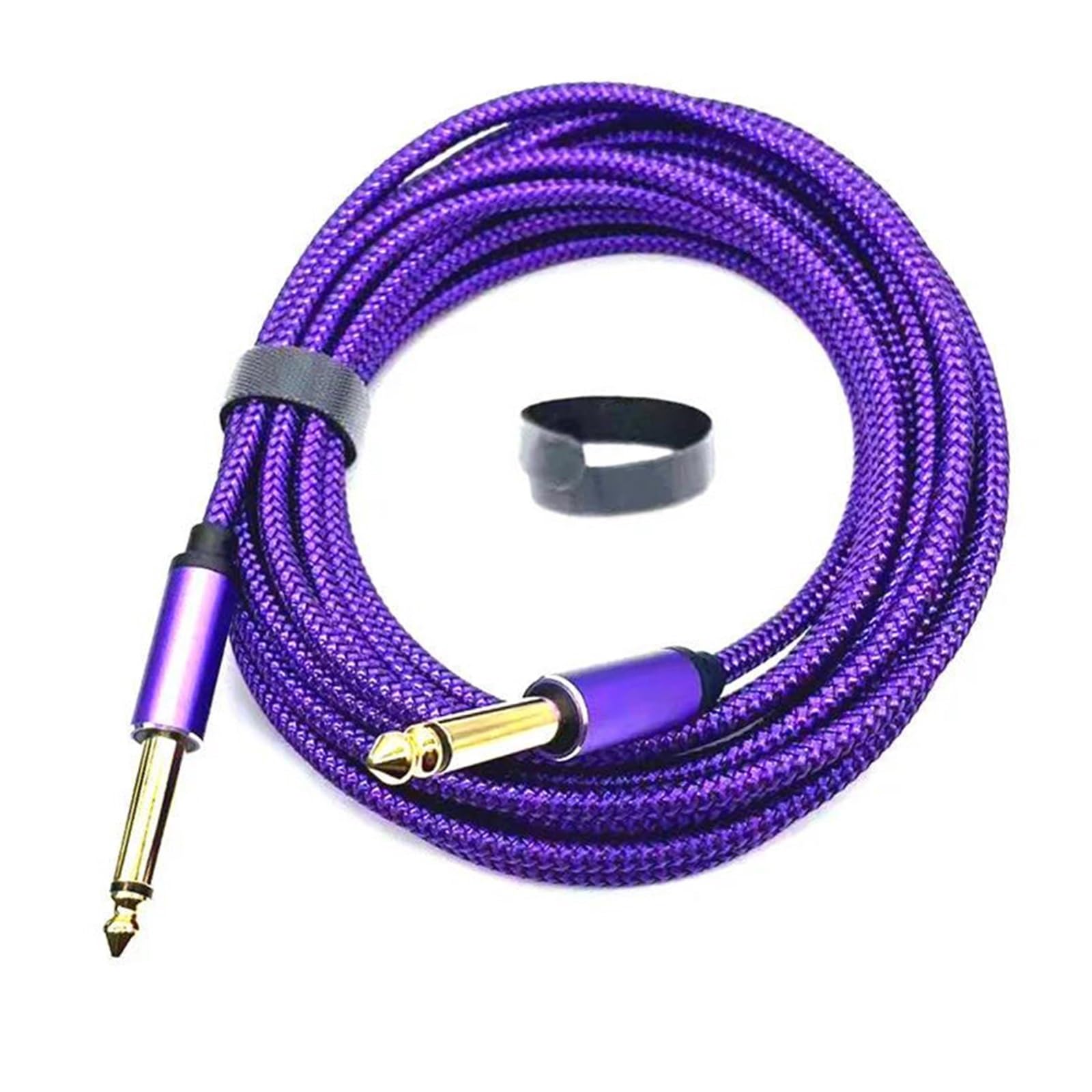 Wyjściowy Kabel Aux Z Nylonowym Oplotem 6,35 Mm Do Wzmacniacza Miksera Gitarowego Trwałe Połączenie | Kabel gitarowy (prosty, 5 m)