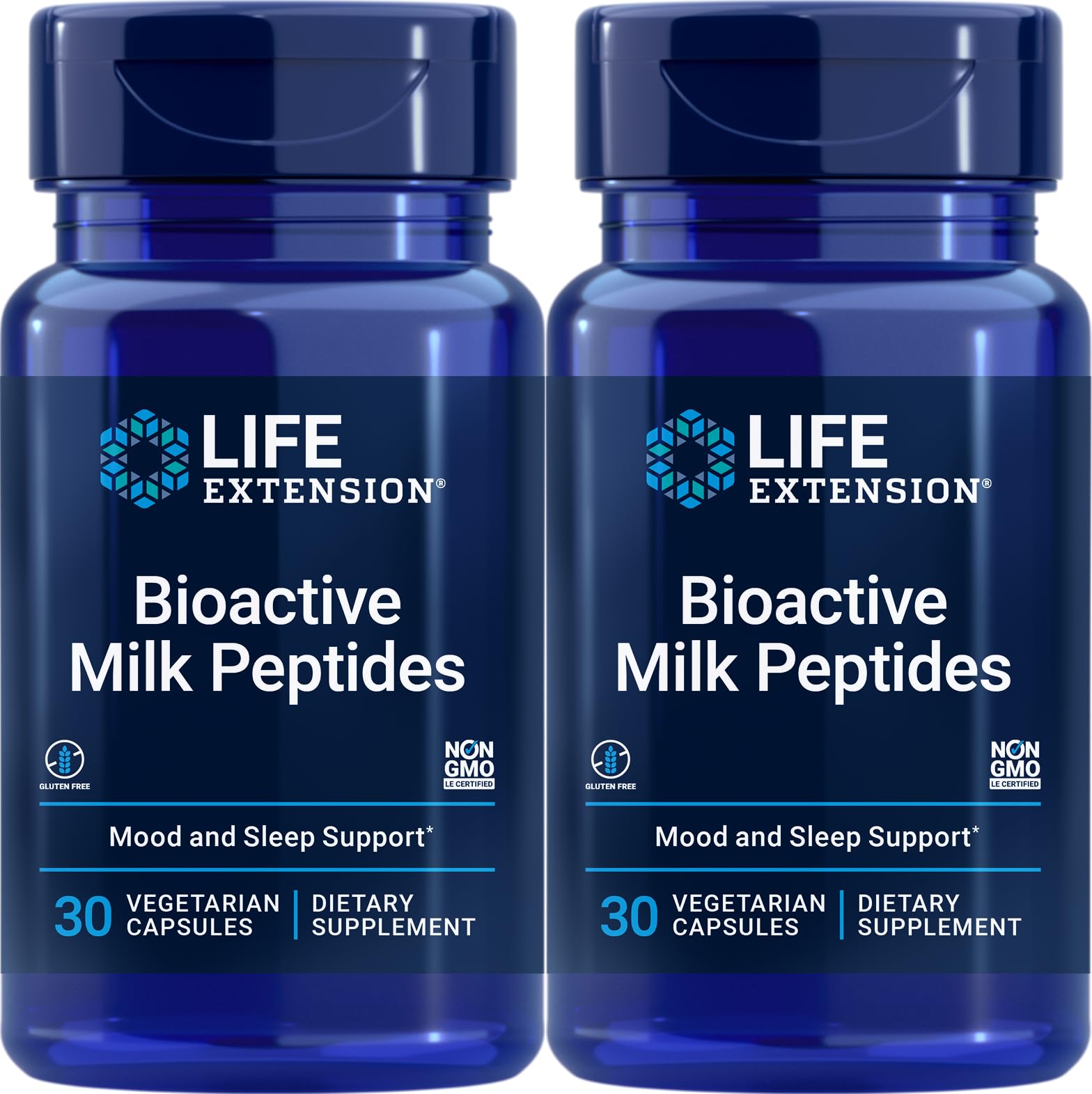 Life Extension Bioactive Milk Peptides, 30 Vegetarian Capsules (Pack of 2)