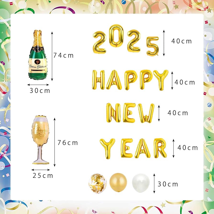 Happy New Year ナンバーバルーン新年 楽天市場】【お買い物マラソン】お正月 飾り 2025 ナンバー