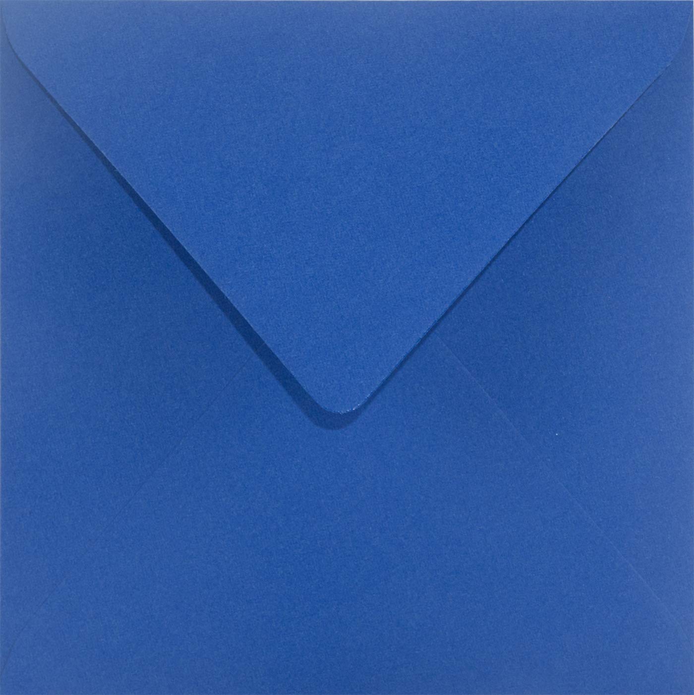 Netuno 25 Square iris Blue Coloured envelopes DIN K4 153x153mm 6.02x6.02 inches 115gsm Sirio Color Iris gummed Pointed Flap no Window for Wedding Invitations Greeting Cards Christmas Birthday RSVP