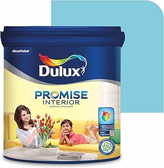 Dulux Promise Interior Emulsion Paint (1L, Lake Crest) | Brighter & Longer-Lasting Colors | Rich Finish | Chroma Brite Technology | Anti-Chalk | Water-Based Acrylic Paint