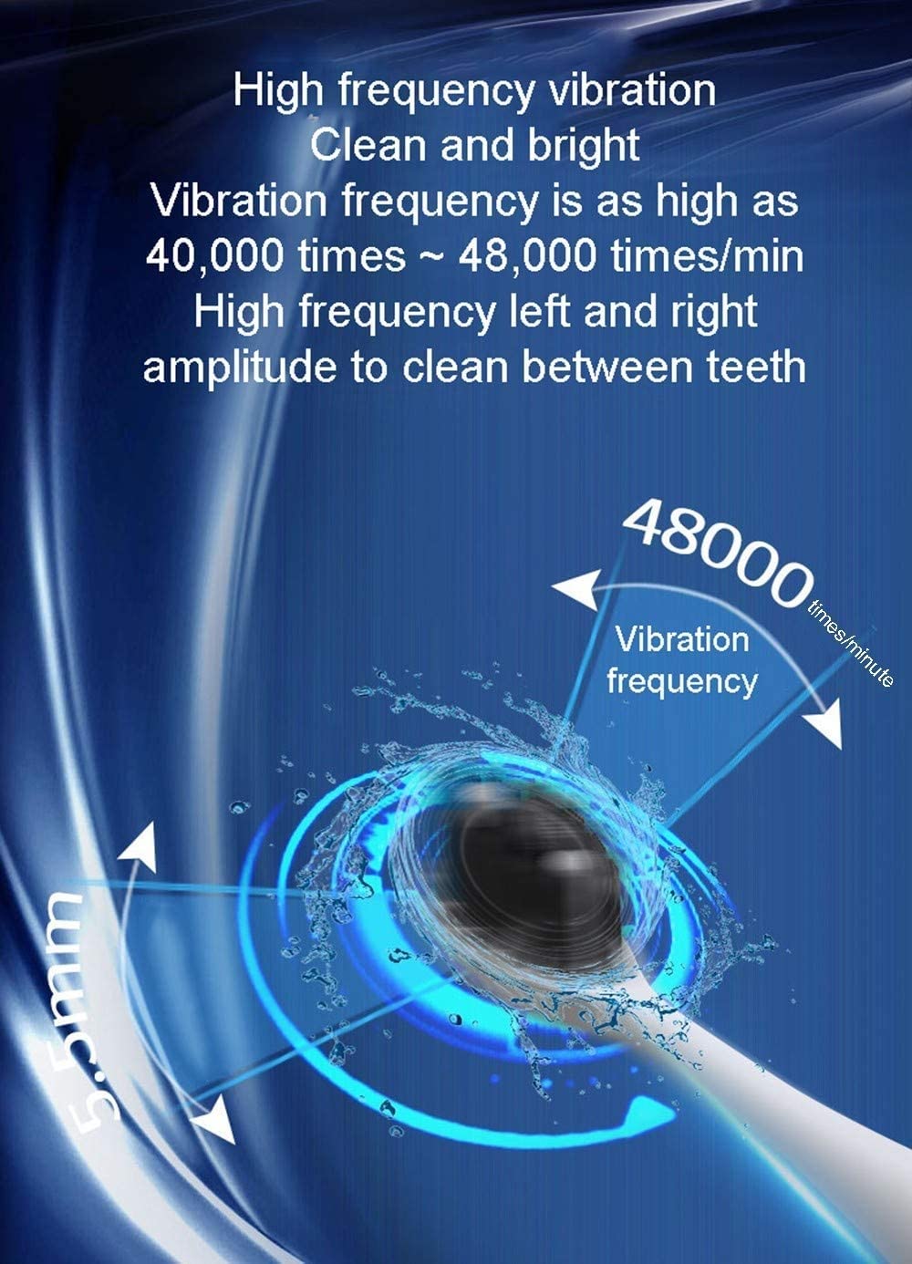 Spazzolini elettrici spazzolini da Denti con 5 modalità 4 Ore di Carica Supporto 30 Giorni utilizzano Impermeabili IPX7 Spazzolino spazzolino da Denti for Adulti USB Ricaricabile
