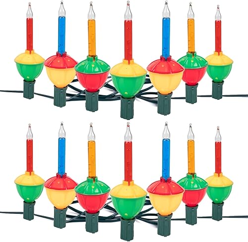 Miniatura 13 de Brightown - Tira de luces de burbujas navideñas – 9 luces de burbujas tradicionales multicolor con certificación UL para iluminación