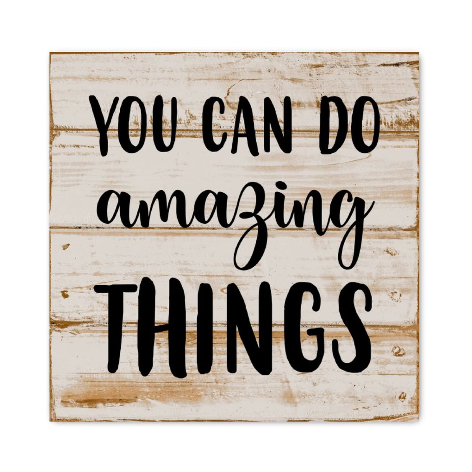 Panneau en bois You Can Do Amazing Things, décoration murale fantaisie haut de gamme
