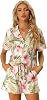 Allegra K Women Hawaiian Sets 2 Pieces Floral Button Down Shirt and Shorts Tropical Vacation Beach Casual Outfits 2025