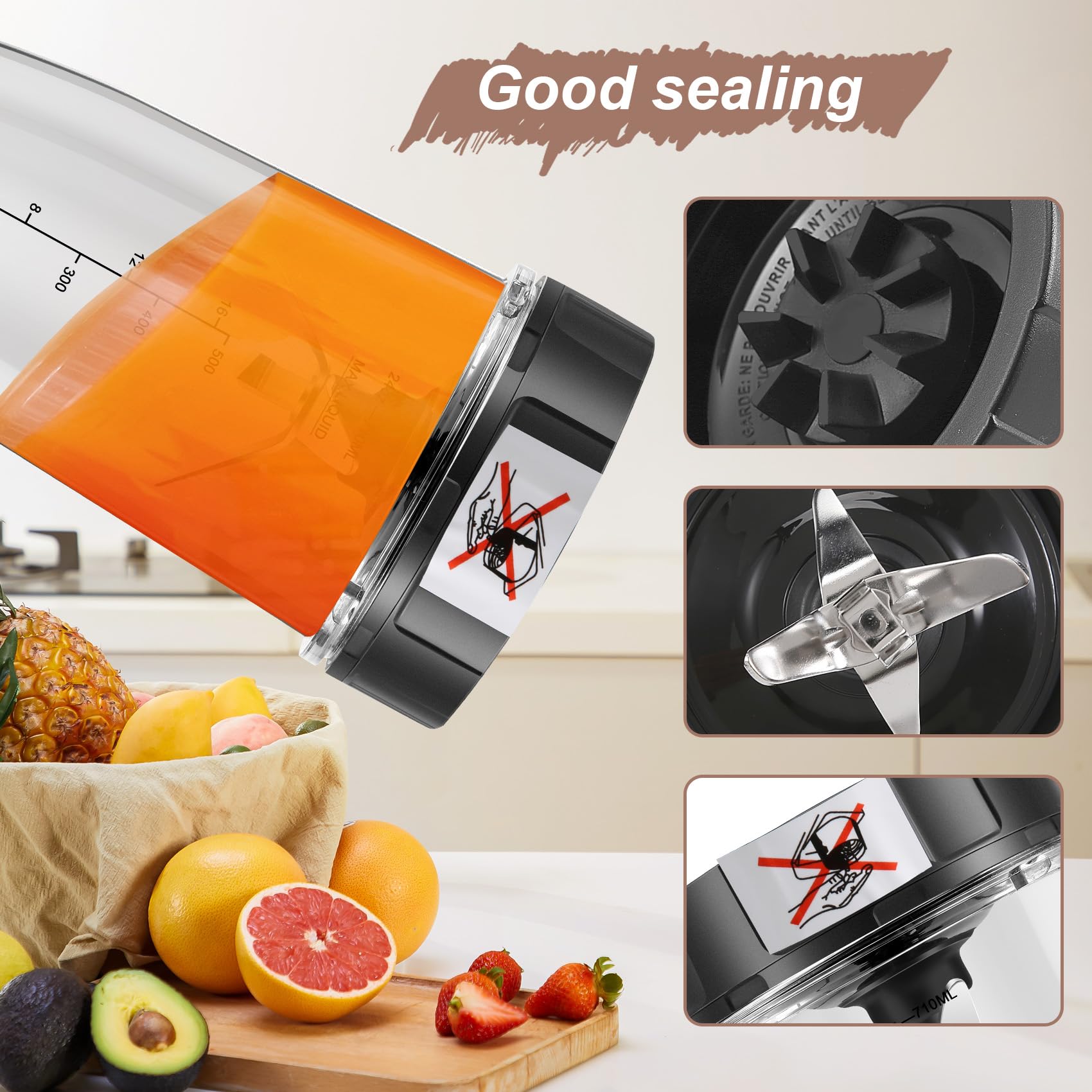 Części zamienne do blendera, 680.4 g Cup 7 płetw Extractor Blade, do Auto IQ BN801 SS101 BL480-30 BL641