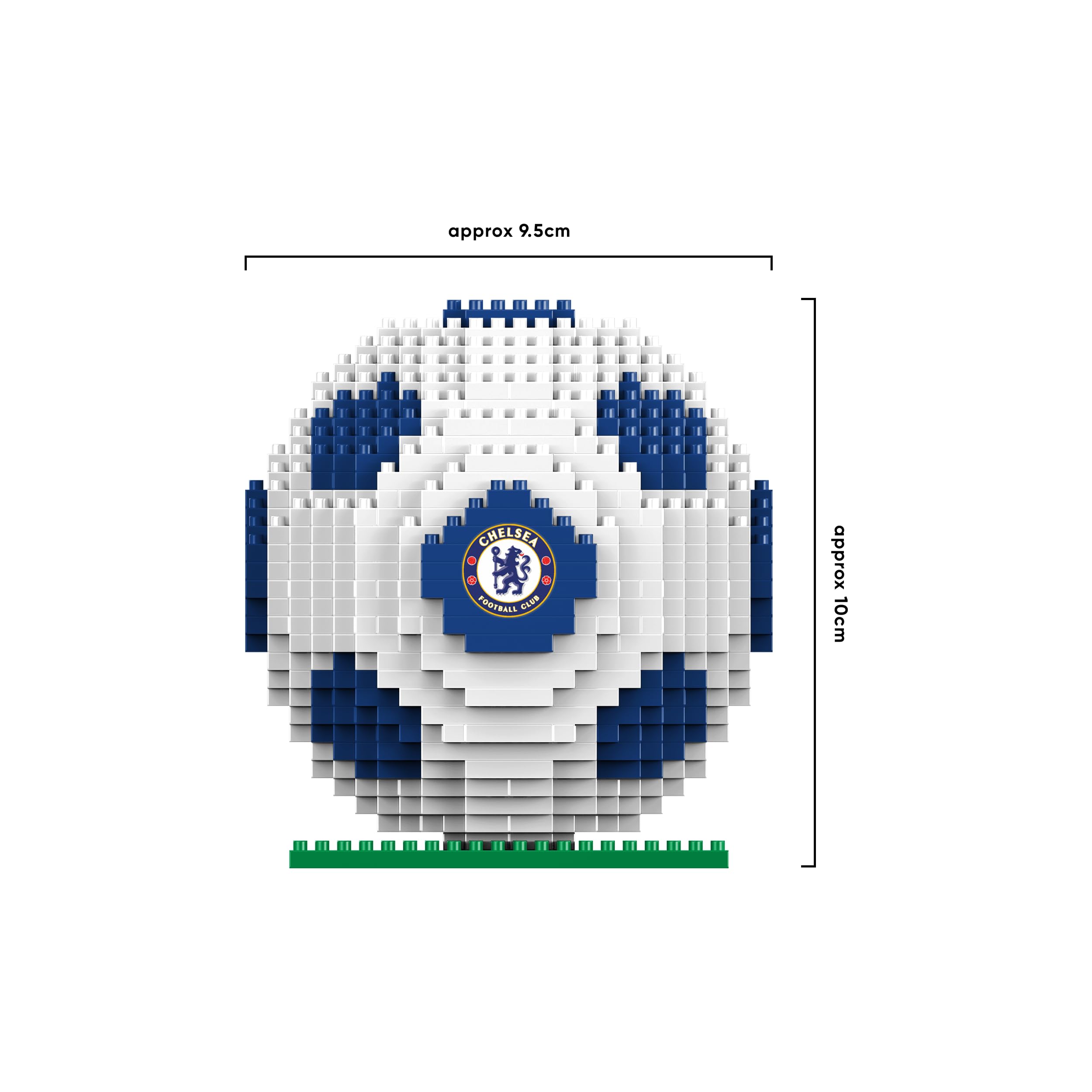 FOCO BRXLZ - Set di costruzione da calcio 3D in mattoni, motivo: Chelsea FC, prodotto con licenza ufficiale
