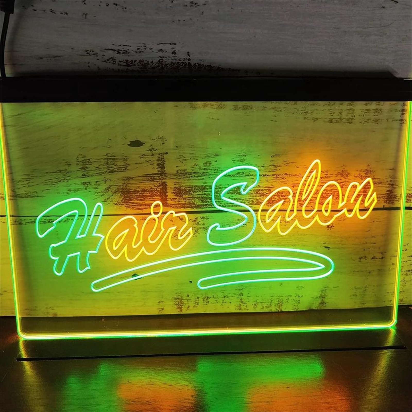 FINOTI Hair Salon LED Neon Light Sign Nail Beauty Salon LED Light Sign 2 Color Display LED Light Up Sign Hair Salon Eyelashes Nail Beauty Salon Wall Art Decoration With Switch,F,23.6"x15.7"
