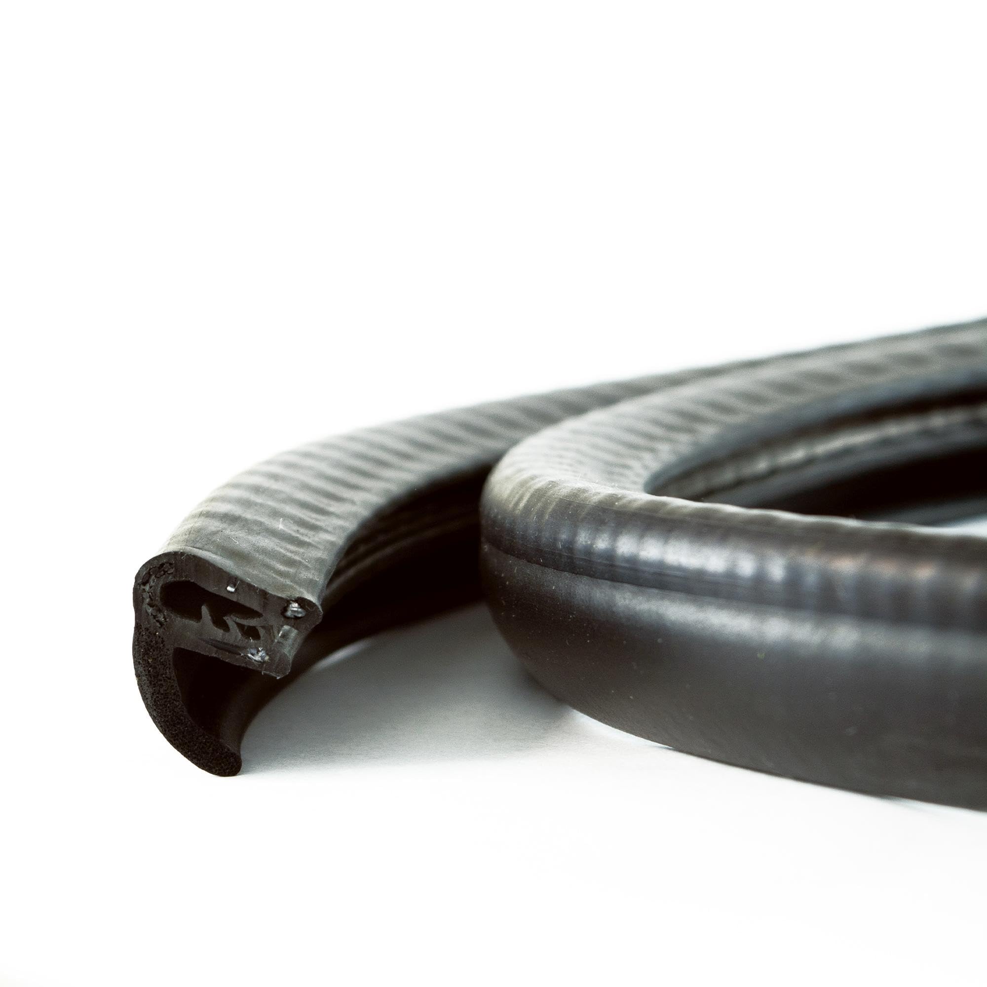 Joint de porte Eutras ksd2101 en caoutchouc noir de 5m pour serrage 1.5 à 3.5mm