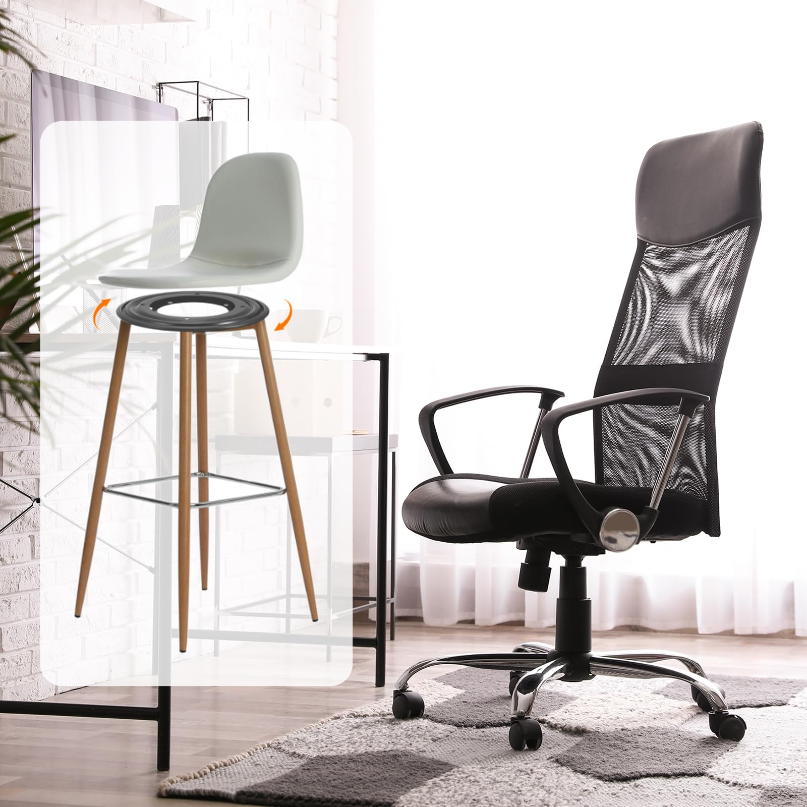 4-Pack 3 Inch Lazy Susan Turntables - Heavy Duty Steel Ball Bearing Rotating Plates For Furniture & Organizers