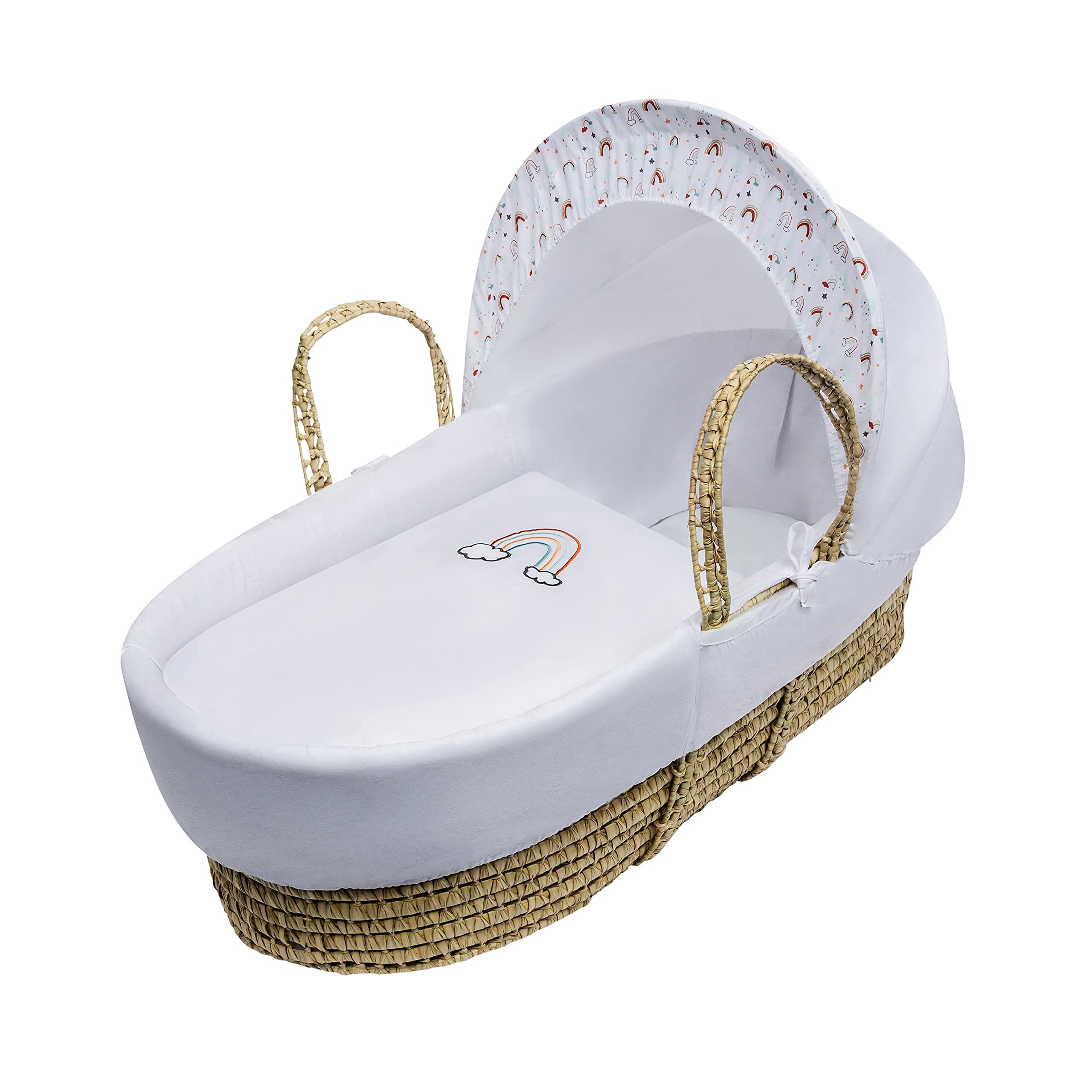 ELEGANT BABY Moses Basket Bedding - A Band of Colour Palm Moses Basket ...