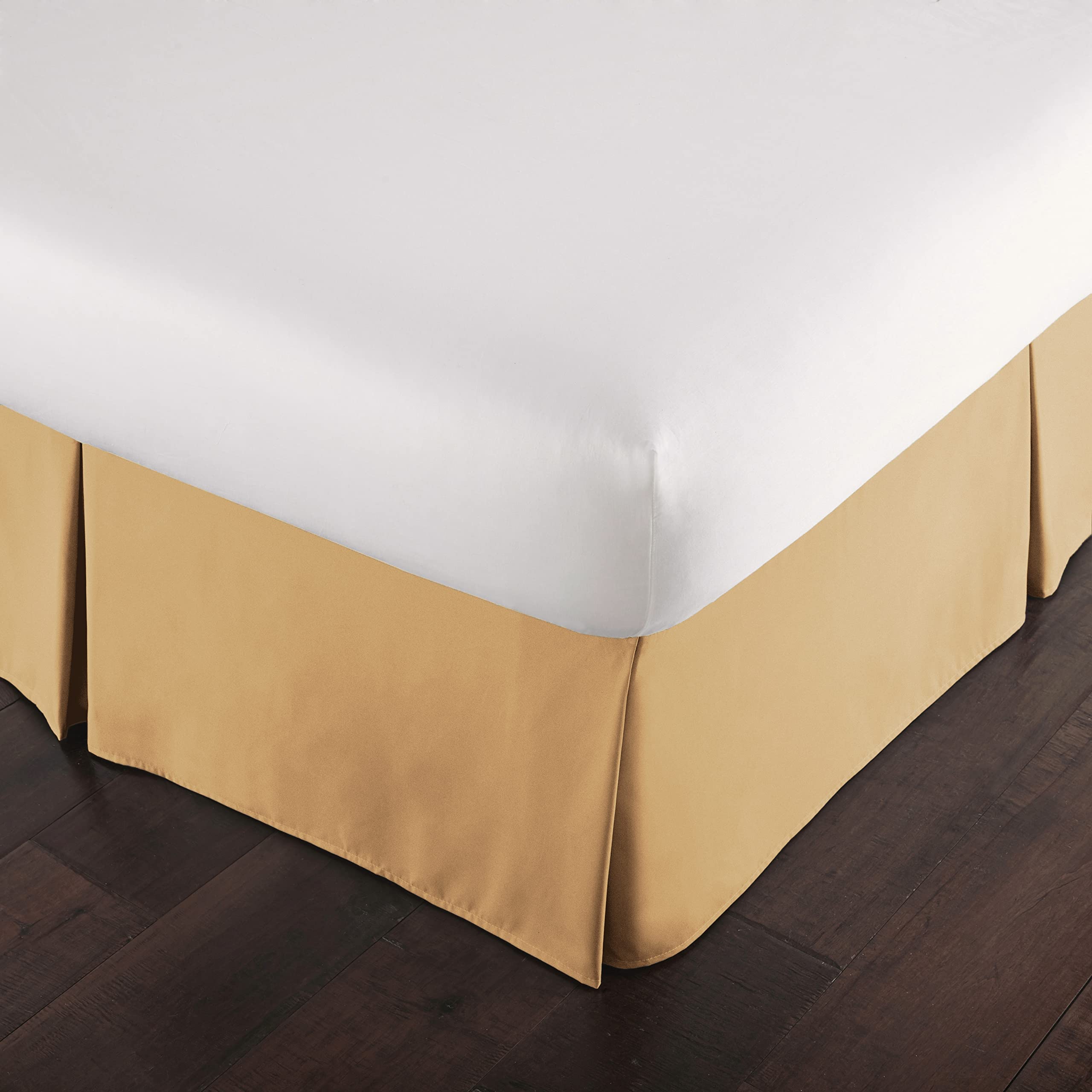 Faldón para cama plisado oculta somier y almacenamiento caída 38 cm