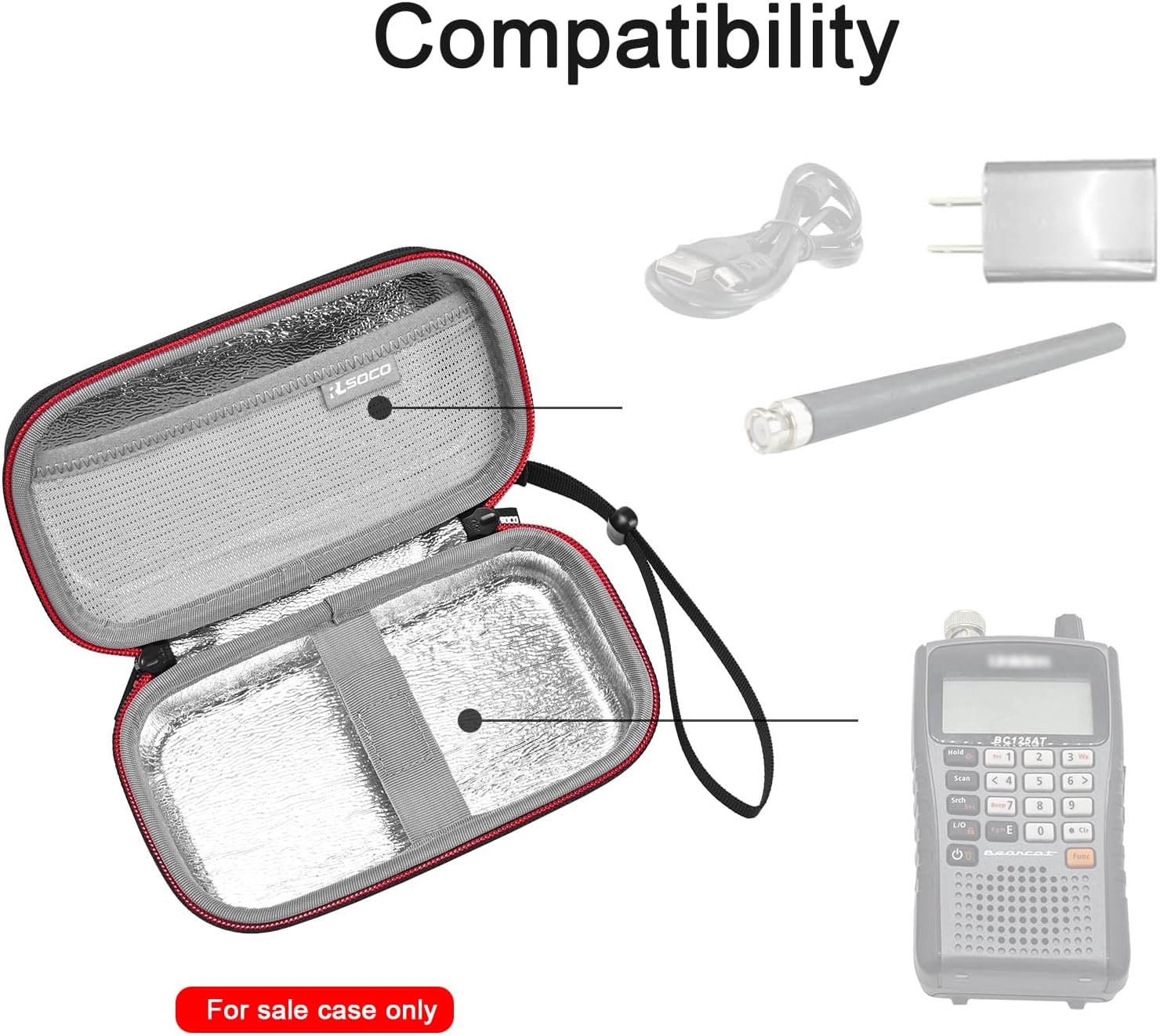RLSOCO Carrying Case for Cobra MR HH350 FLT/MR HH500 FLT/MR HH150 FLT/HH600 FLT Handheld Floating VHF Marine Radio & Cobra RX680 Walkie Talkies Two Way Radios (Case Only)