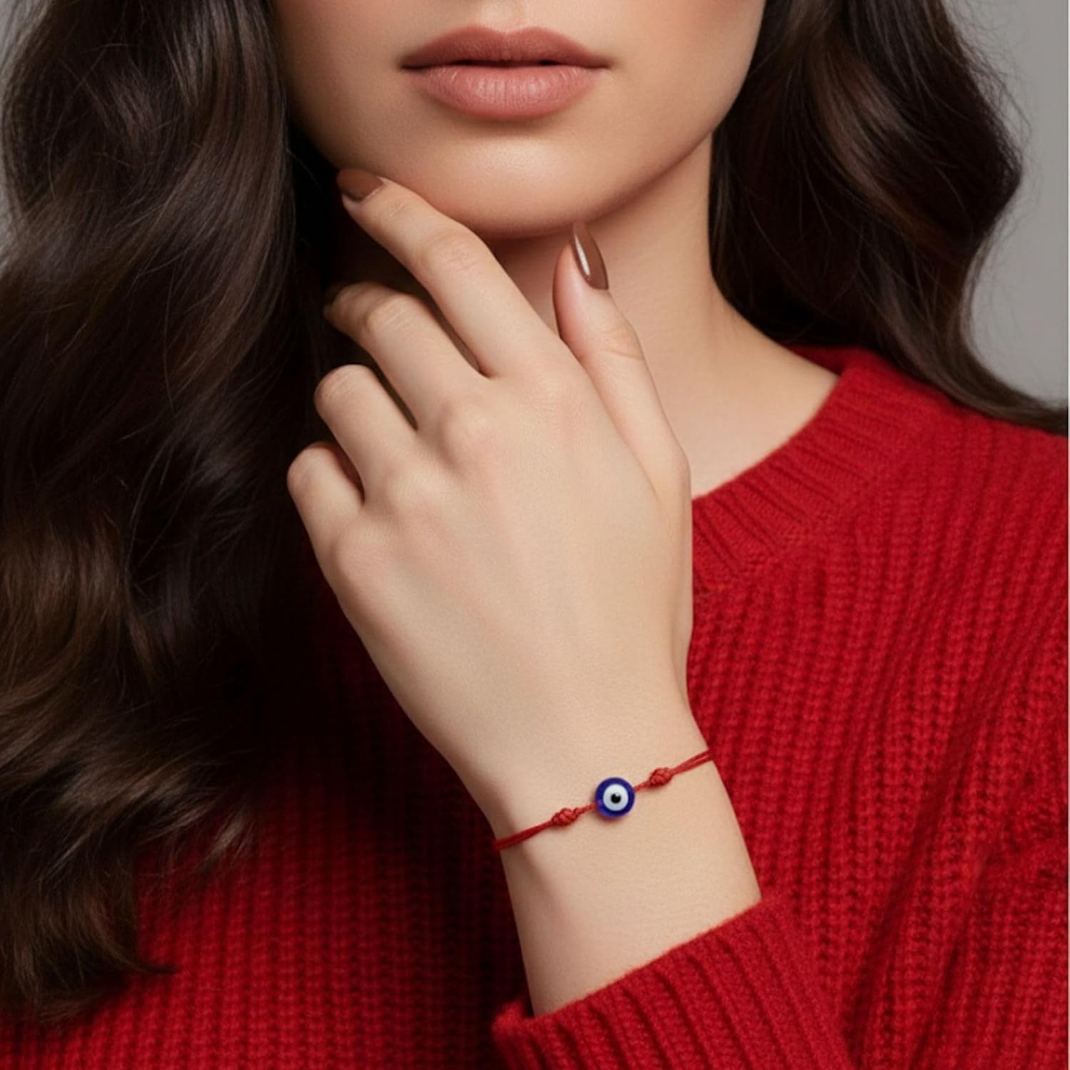 Luck Strings Evil Eye Bracelet - Red String Kabbalah Protection Adjustable Wristband - Lucky Eye Charm for Women, Men, Unisex - Perfect for Couples, Boyfriend, Girlfriend, Husband, Wife Gifts. - Image 2