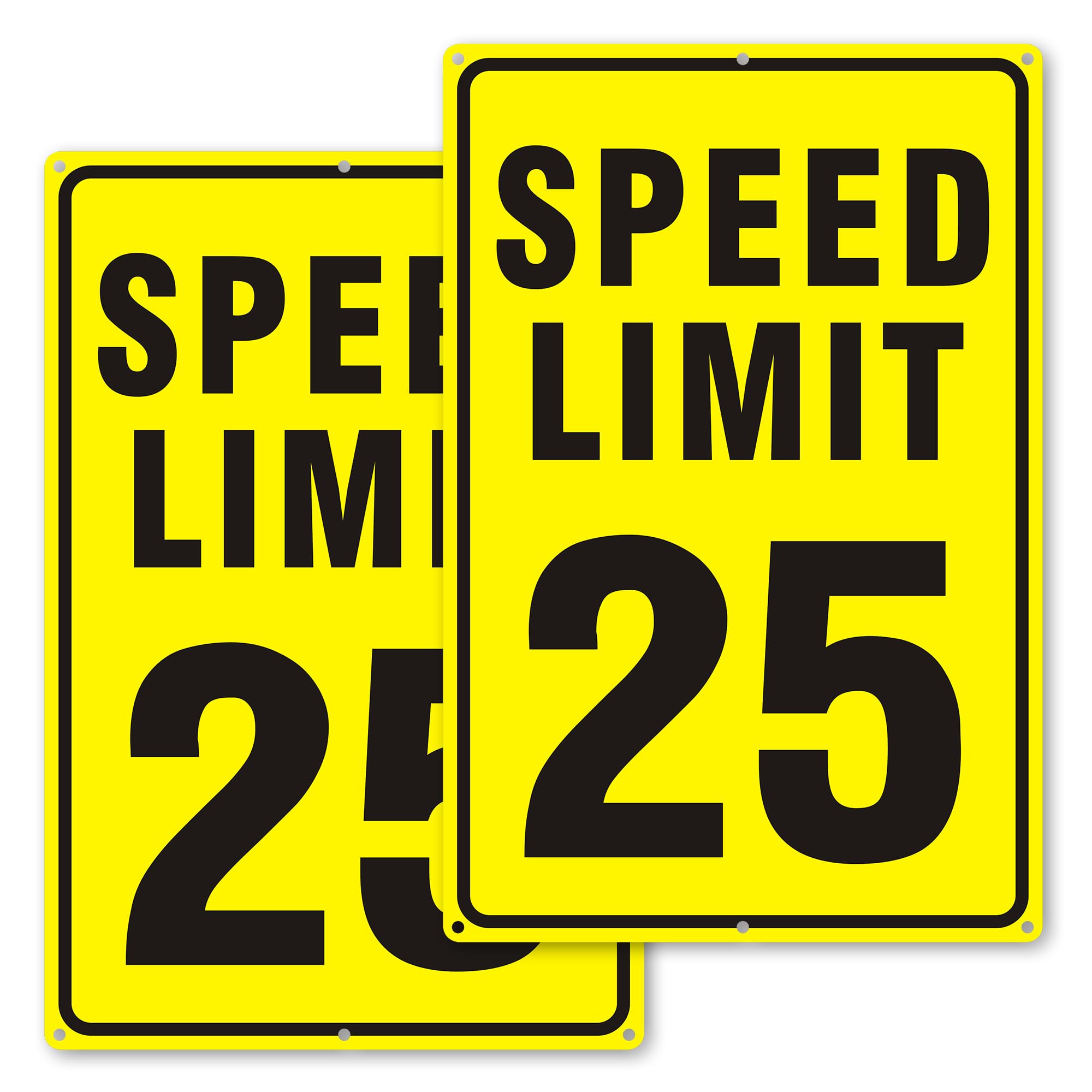 Frohllia 2-Pack Speed Limit 25 Sign