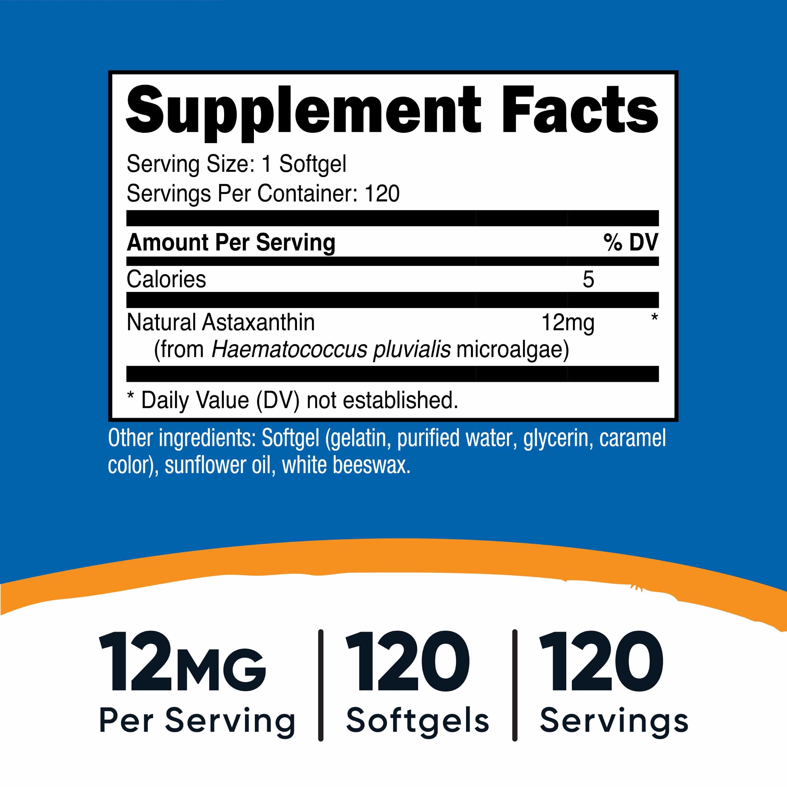 Nutricost Astaxanthin (12mg) 120 Softgels (4 Month Supply) — Amazon image 2