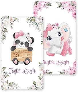 KAINSY Personalized 2 Piece Comfortable Toddler Changing Pad Cover - Custom Wipeable Changing Pad Covers for (0-3Years) Baby Boys and Girls, Custom Gift for Baby Boys and Baby Girls(16