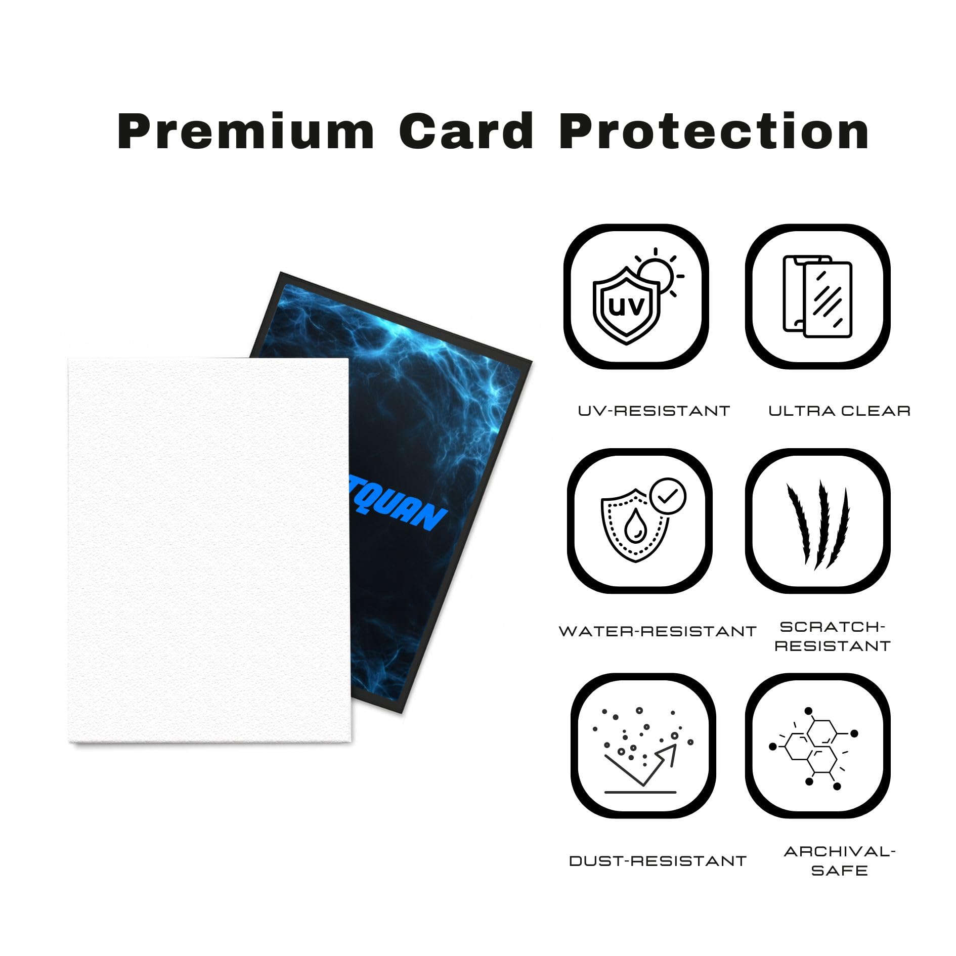 Matte Trading Card Sleeves, 100 Count, Standard Size 66x91mm, Anti-Glare, Archival Safe, Smooth Shuffle - Image 2