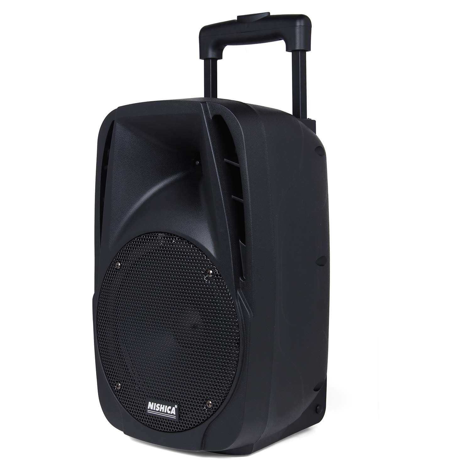 NS-BT007 NISHICA (8 Inch Speaker Size) Powerful Portable Inbuilt Trolley Bluetooth Rechargeable Party Speaker with with FM/USB/TF/Display/Handle/Wireless Mic/Remote 3