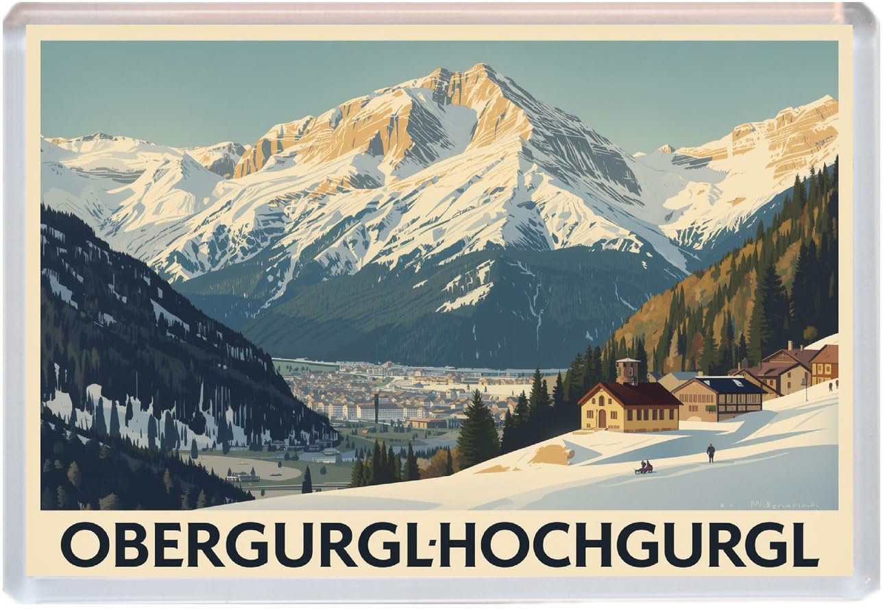 Obergurglh-Hochgurgl - Austria - Jumbo Artistic Fridge Magnet 96 x 67mm BBSFHM3122
